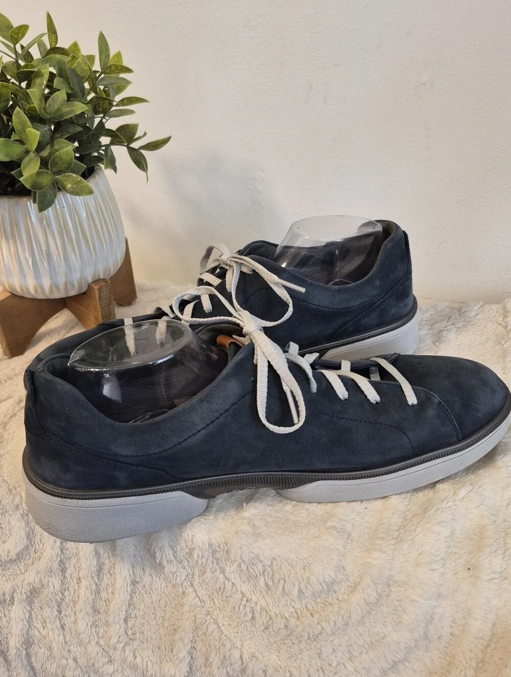 Johnston & Murphy XC4 Foust Sneakers Blue Leather Lace-Up Waterproof Men's Sz 12